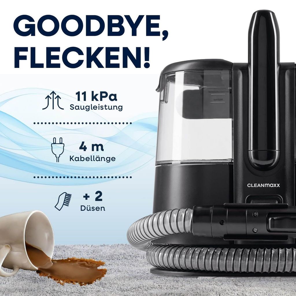 CLEANMAXX Polster- & Teppichreiniger Pro 400W anthrazit