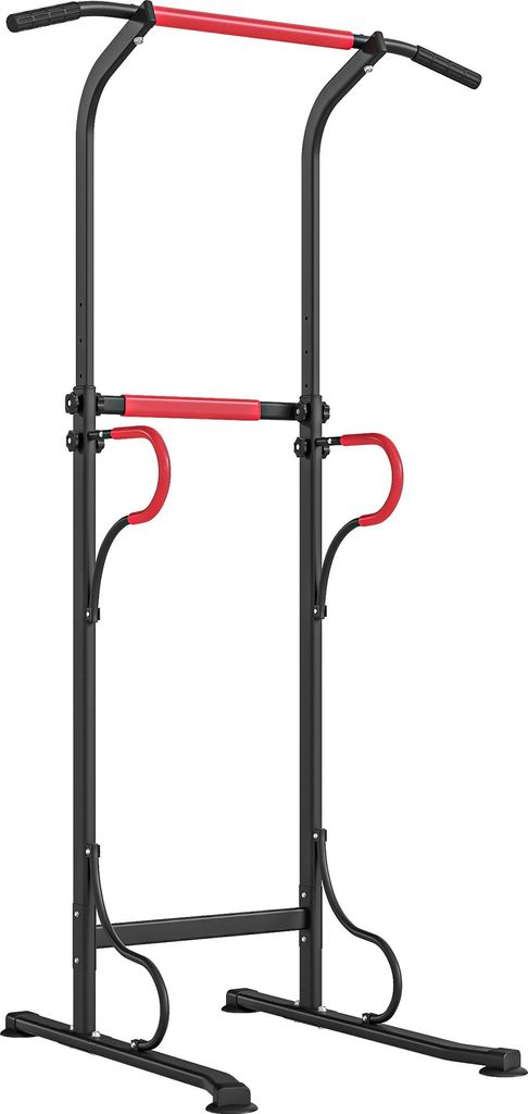 Power Tower höhenverstellbar Dip Station mit Klimmzugstange, Saugnäpfe Kraftstation für Zuhause