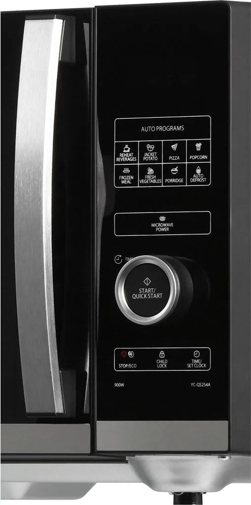 Micro-ondes Sharp YC-QS254AE-B noir solo 25L 900W de comptoir - 12