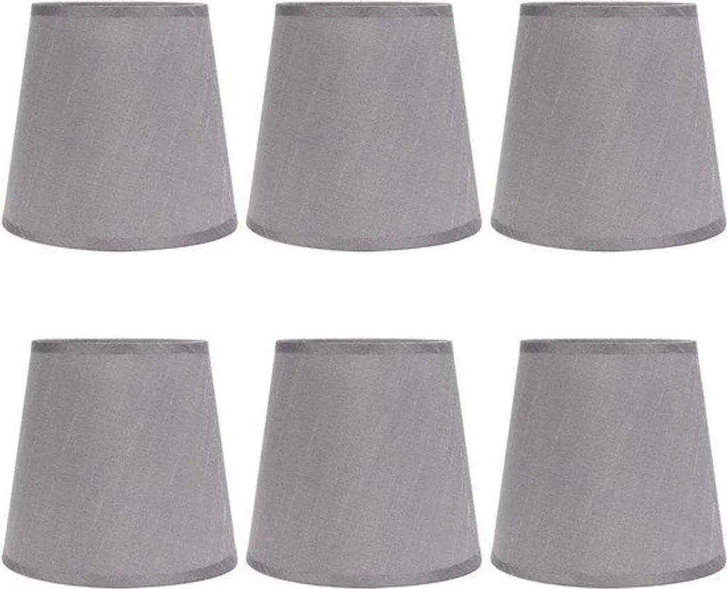 Lustre moderne gris E14 lot de 6 avec finition métallique premium