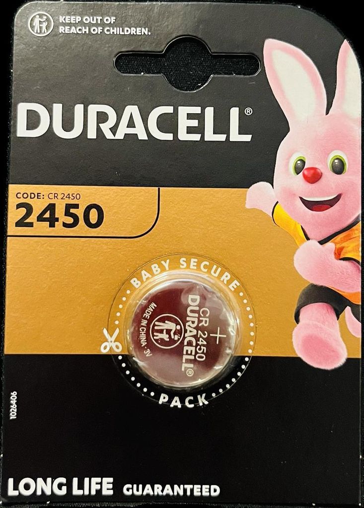 DURACELL Lithium Knopfzelle CR2450 030428 3V Produktbild 