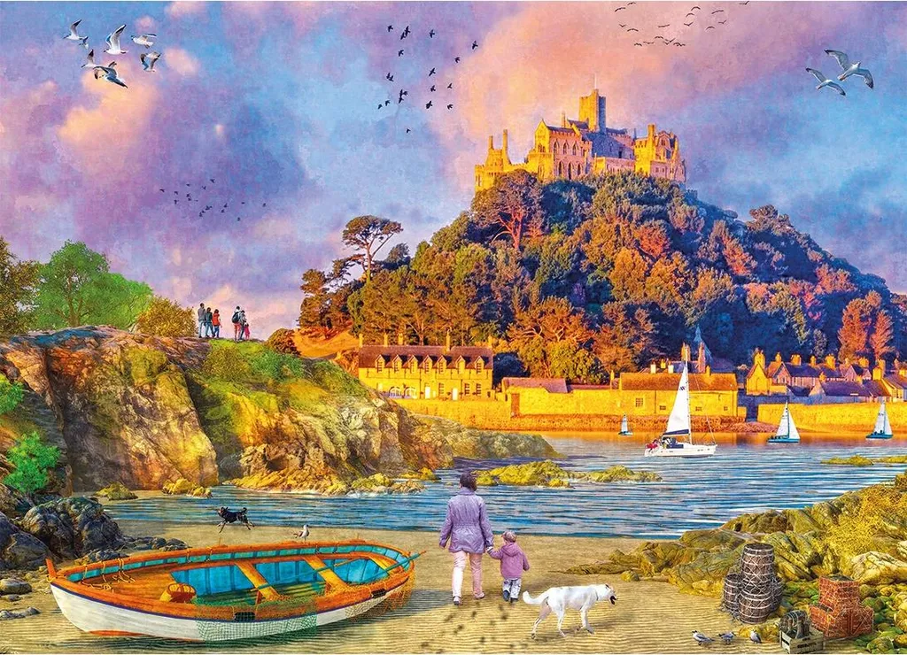 Puzzle 1000 pièces détente et relaxation vue St Michael's Mount Gibsons