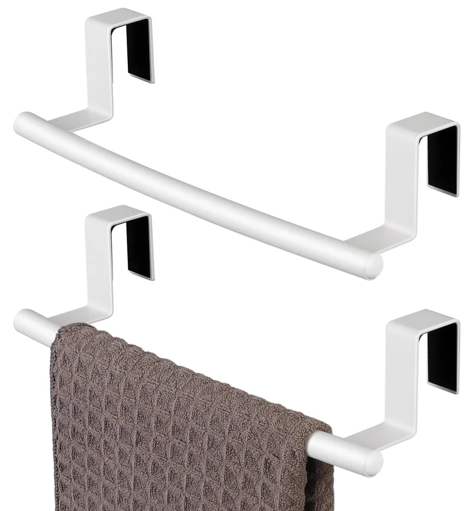 Porte-serviette pour Tiroir et Placard de Cuisine sans Perçage Blanc