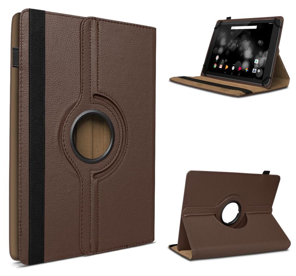 Tablet Hülle für ACER Tab A10 A11 V10 V11 P11 P10 Tasche Schutzhülle 360 DrehbarFarbe 360 Uni:Braun