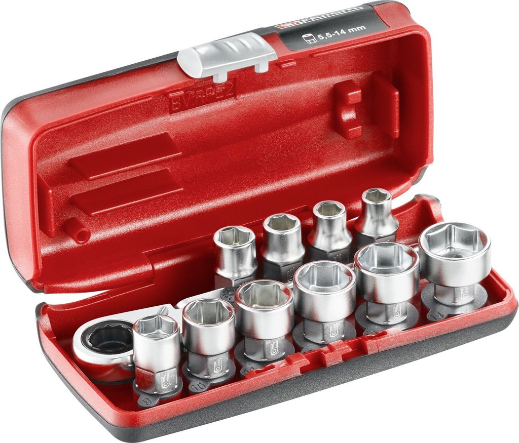 Facom RXPICOPB 1/4" Ratschen-Steckschlüsselsatz 55-14 11-teilig