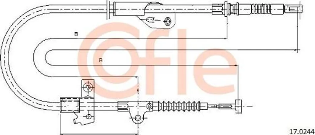 Câble de Frein à Main COFLE 17.0244 pour Primera OE 365309F500 Neuf
