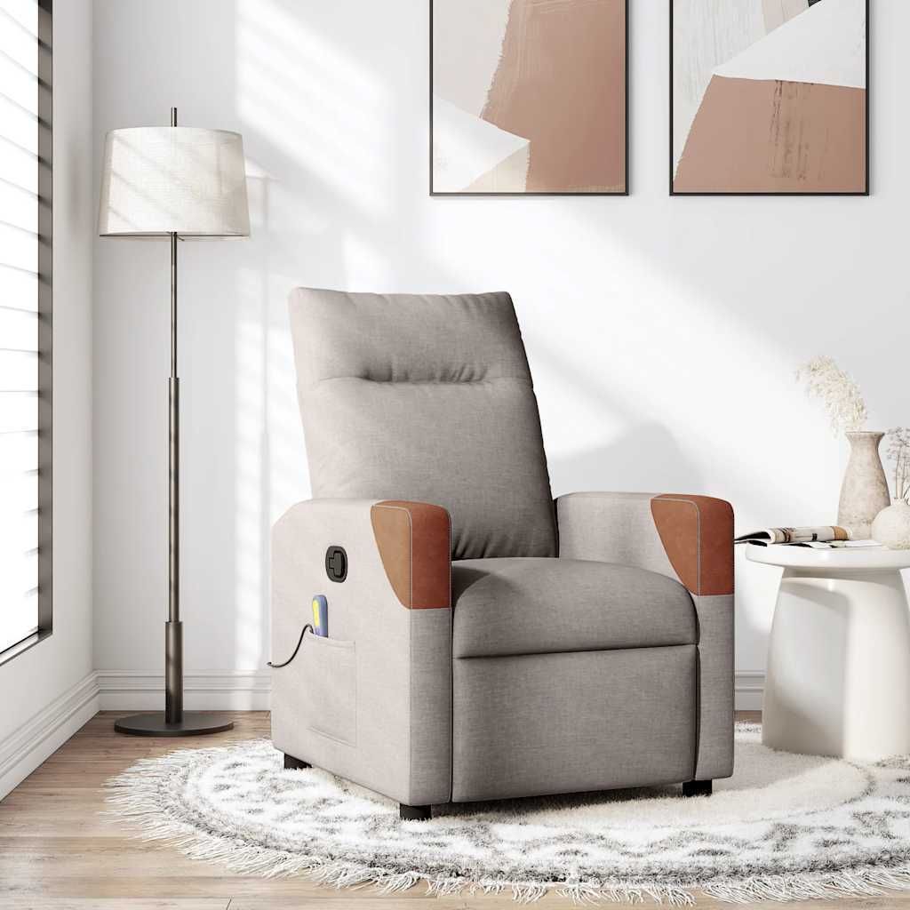"2026 Promotion" Massagesessel/Loungesessel/TV-Sessel - Taupe Stoff - Couchsessel CC25704
