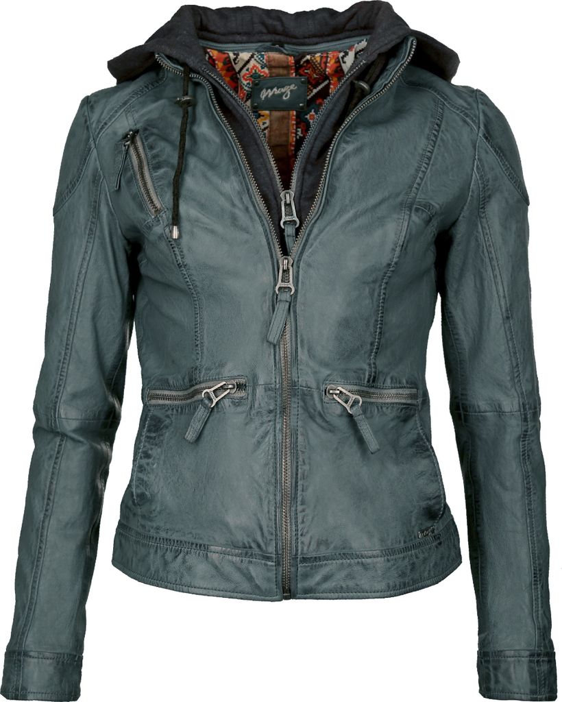 Maze Lederjacke Brayford Damen blue S