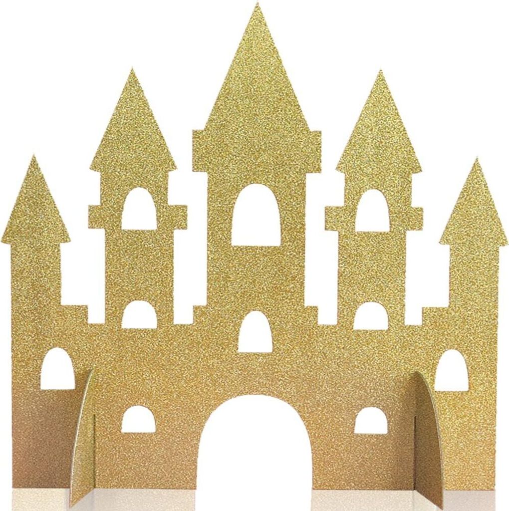 Tischaufsteller Märchenschloss ca. 35cm Gold