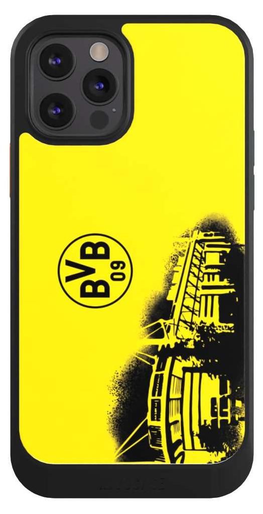 NIVOCASE Hülle für Apple iPhone 12 Pro Handyhülle NIVOcore Case Schwarz BVB Borussia Dortmund Stadion