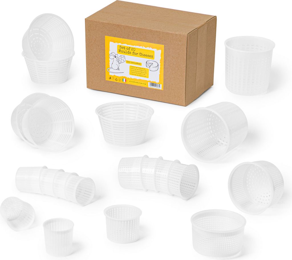 Käseformen Set inkl. 20 Stk. Käseherstellung, Ricotta, Produktbild 