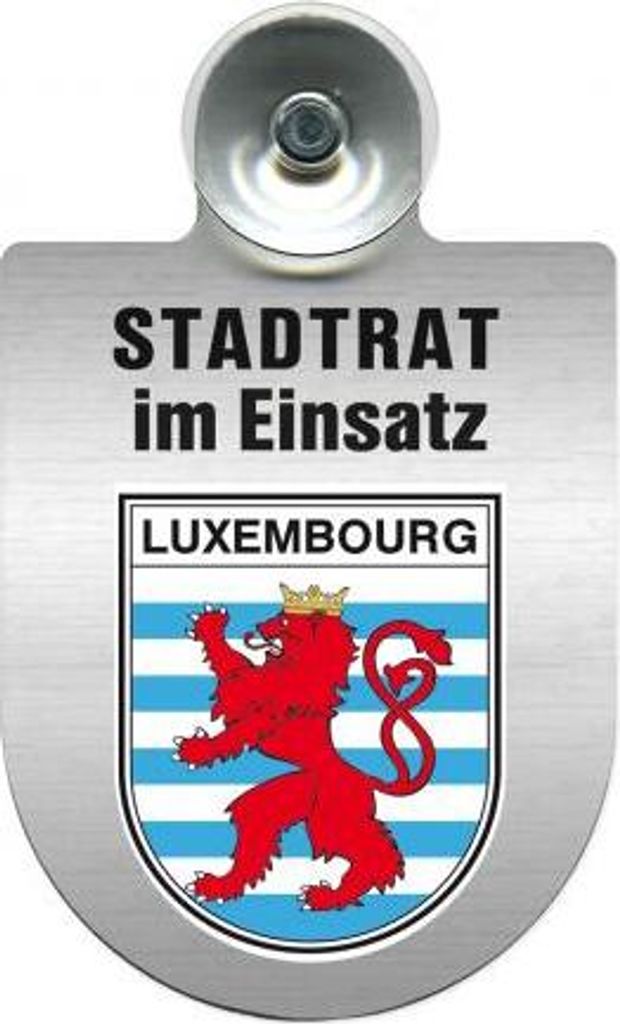 Einsatzschild Windschutzscheibe incl. Saugnapf - Stadtrat im Einsatz - 309394 - incl. Regionen nach Wahl Color - Region Luxembourg