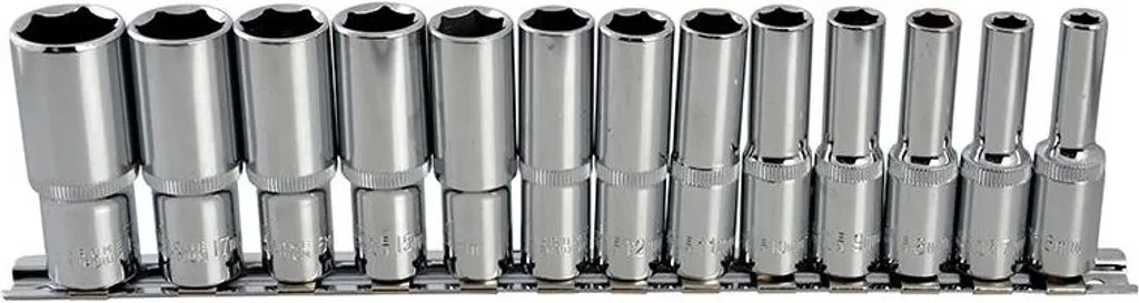 BlueSpot Tools Jeu de 13 Douilles Longues Métriques 3/8 Pouces 12015