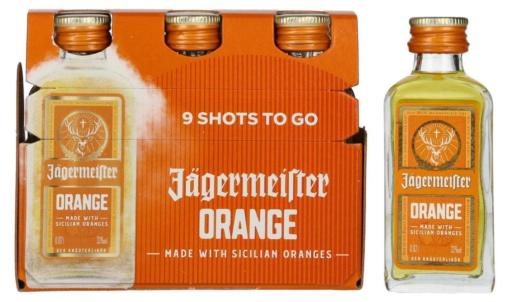 Jägermeister Orange 33% Vol. 9x0,02l Produktbild 