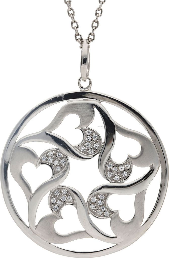JuwelmaLux Herz Anhänger 925/000 Sterling Silber synth Zirkonia JL20-02-0672