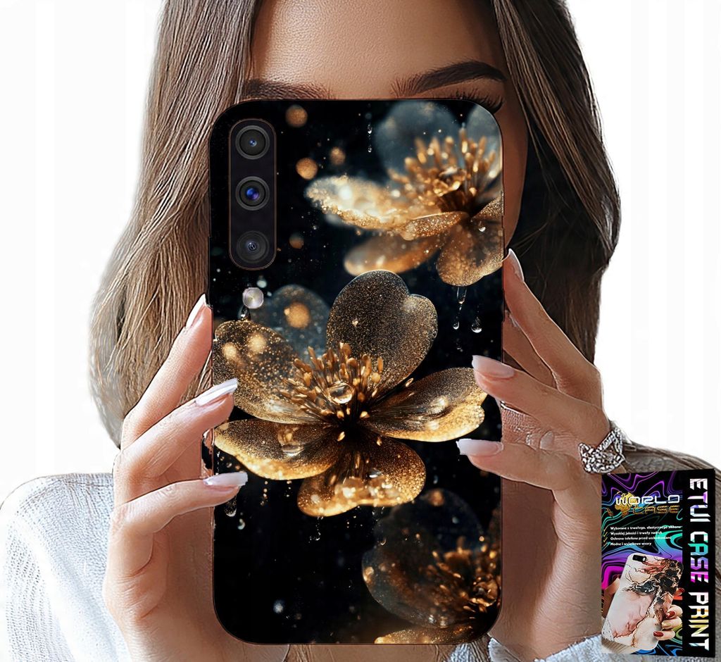 Etui Für Samsung A50 / A30S - Schöne Blumenmuster, Rückseite, Etui