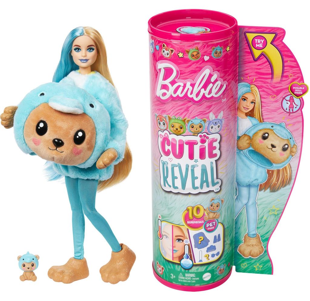 Barbie Color Reveal Lalka Miś-Delfin HRK25 Zdjęcie produktu 