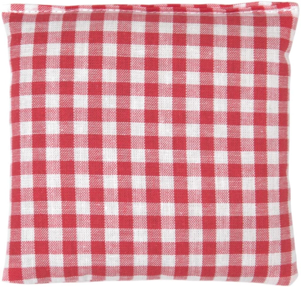 Johanniskernkissen 12x12cm rot-weiß - Wärmekissen & Kältekissen - Körnerkissen