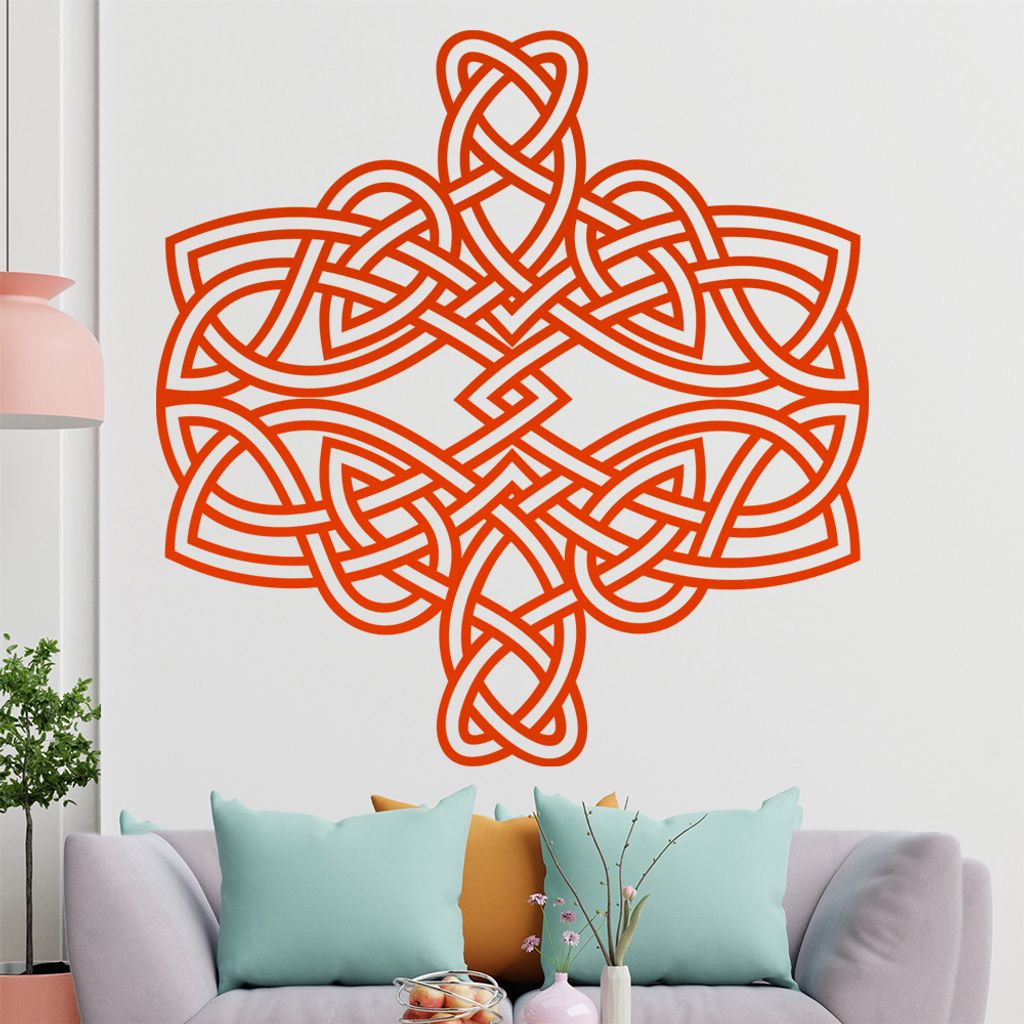 keltischer Knoten - Knotenmuster Wandtattoo in 6 Größen - Wandaufkleber Wall Sticker - Dekoration, Küche, Wohnzimmer, Schlafzimmer, Badezimmer