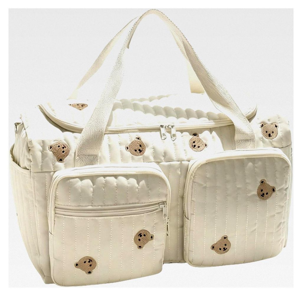 Wickeltasche – Deluxe, niedliche Cartoon-Bärchen-Tragetasche mit großem Fassungsvermögen und mehreren Taschen | Geräumige Baby-Wickeltasche f...
