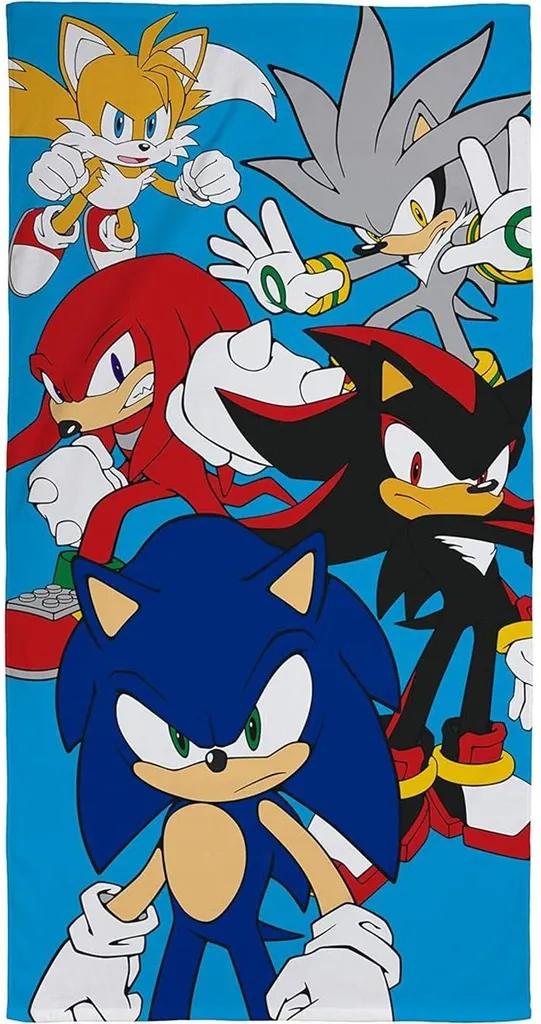 Sonic The Hedgehog Serviette avec Figurines TC405 Taille Unique Coloré