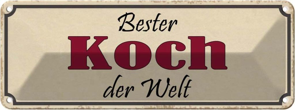 vianmo Blechschild 10x27 cm bester Koch der Welt Beruf Arbeit