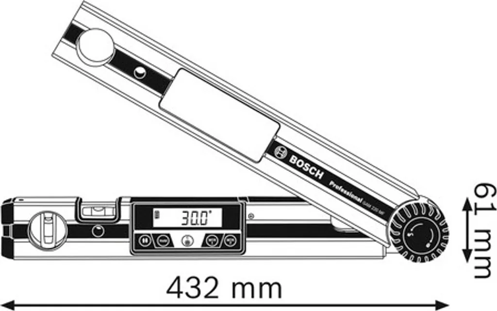 Mesureur d'angle Bosch GAM 220 MF Professional 0601076600 avec calcul - 38