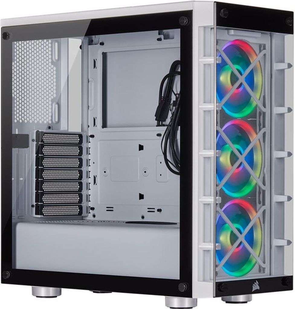 CORSAIR Geh Midi Crystal 465X Tempered Glass Smart Case (W)