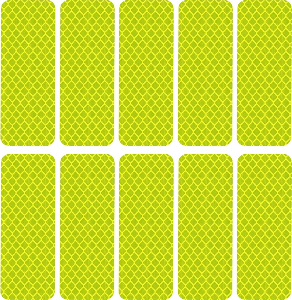 10 Stück reflektierende Autoaufkleber, wasserdicht, UV-beständig, selbstklebend, starke Klebrigkeit, Nachtsichtbarkeit, Sicherheits-Reflexaufkleber