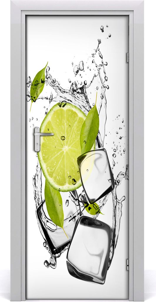 Tulup Türaufkleber 75x205 cm Dekorative Aufkleber Selbstklebend Wasserdichte Tapete Abnehmbar Schlafzimmer Wohnzimmer Wohnkultur - Kalk und Eis