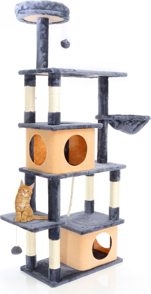 Tiragraffi Fudajo in grigio scuro alto 161 cm, tiragraffi Immagine del prodotto 