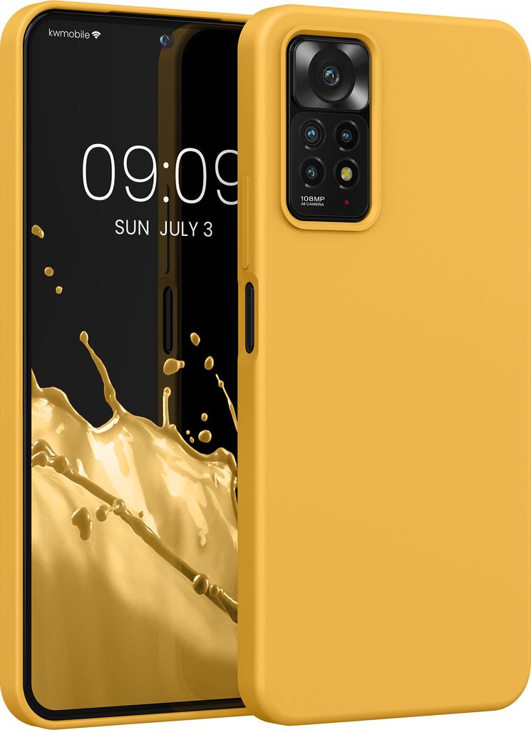 kwmobile Hülle kompatibel mit Xiaomi Redmi Note 11 Pro / Note 11 Pro (5G) / Note 12 Pro (4G) Hülle - Silikon Handy Case - Handyhülle weiche Ober...