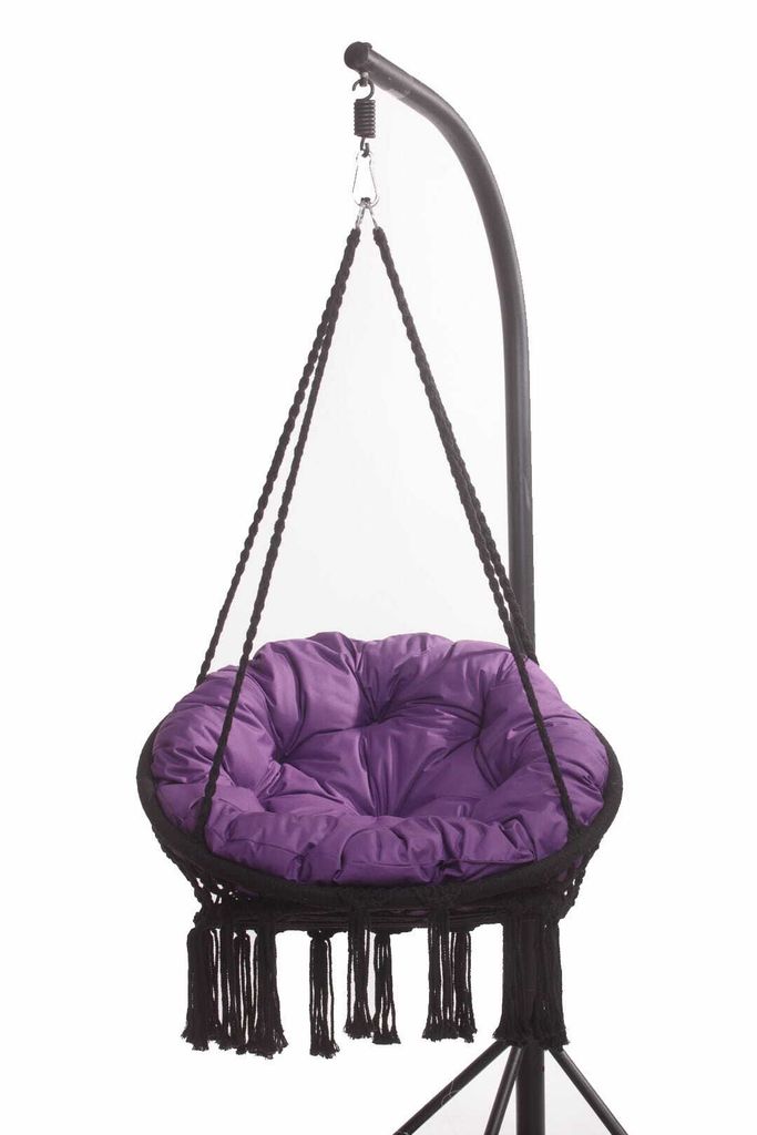 Gartenkissen für hängesessel Hängekorb kissen Runde 90x90 cm | kissen kissen polyrattan hängesessel outdoor Hängesessel kissen Violett