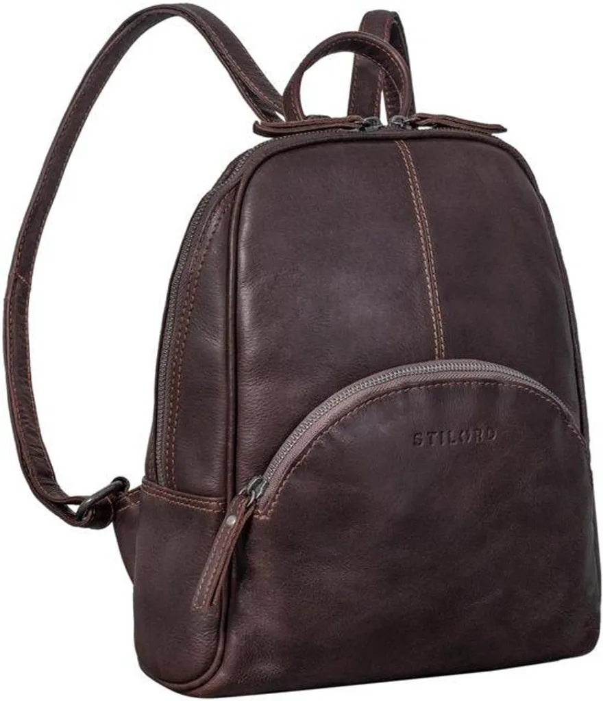 Petit sac à dos cuir femme marron : fini les vols avec le système zip