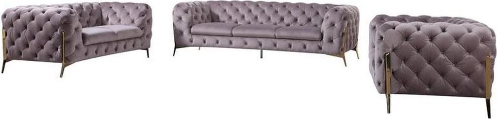 Designer Chesterfield Sofagarnitur Sofa Couch Polster Set 321 Sitzgarnitur Neu