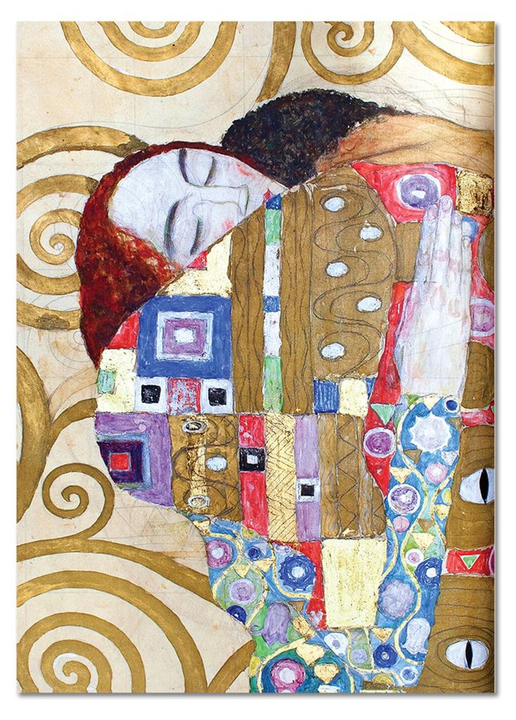 Giallobus - Die Umarmung der Liebenden - Gustav Klimt - 70L x 100W cm - Bild - Acrylglas