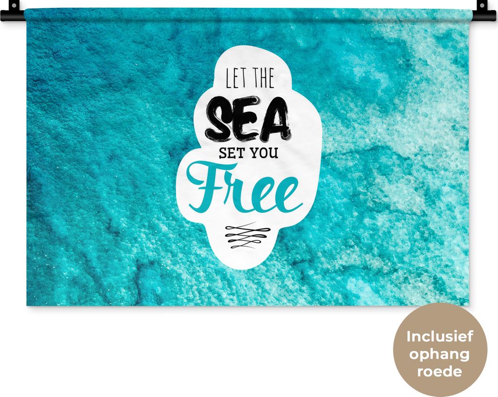 MuchoWow Wandteppich Wandbehang Meer - Wellen - Sommer 60x40 cm Tapisserie Dekoration Wandtuch - Wanddekorationen