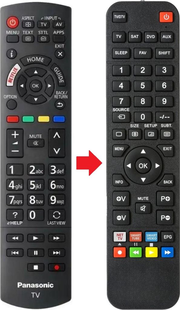 Fernbedienung geeignet für PANASONIC TX-49ES400