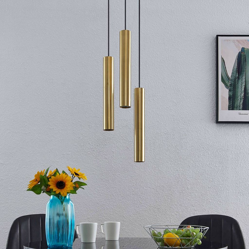 Lindby Pendelleuchte ‚Sanad‘ – 7-flammige Hängelampe In Schwarz, Modernes Design Für Wohnzimmer & Esszimmer