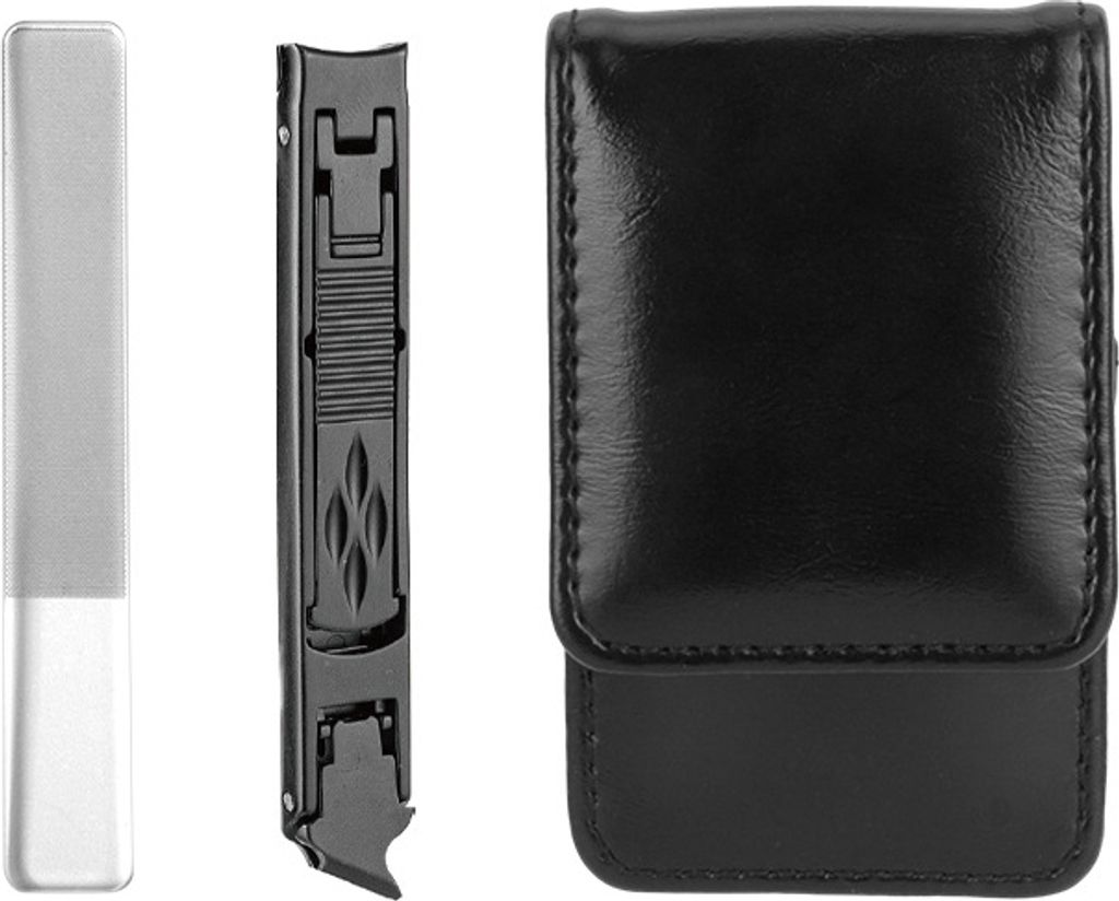 INF Nagelknipser-Set aus Edelstahl mit Lederetui