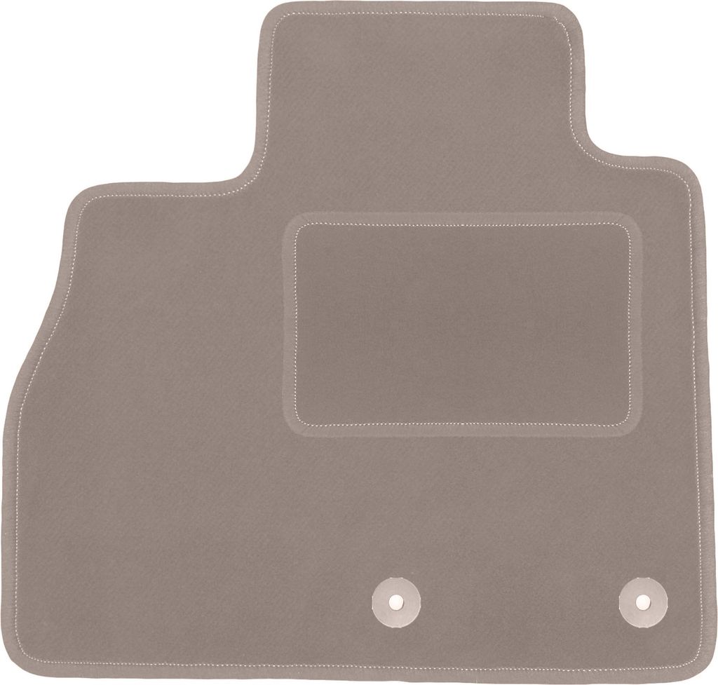 Fahrerfußmatte Velours beige passend für Renault Grand Scenic IV (2016-, Minivan) – mit Befestigungen – passgenau