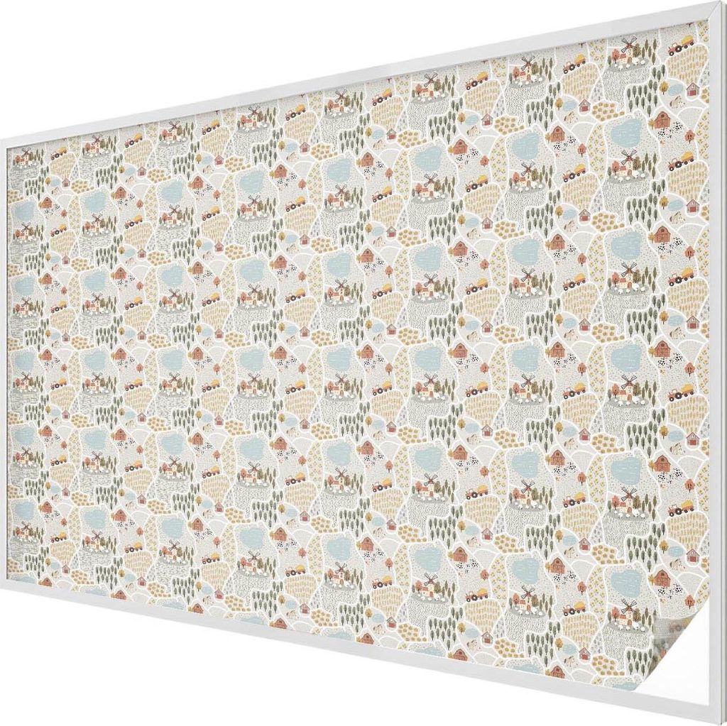 Buntglas Fensterfolie – 146x200 cm – Stained-Glass Design – blickdichte dekorative Sichtschutzfolie – selbstklebend, UV-Schutz – Ein idyl...