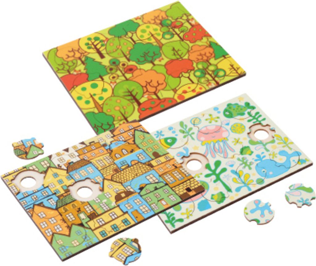 EDUPLAY 120737 Phantasiepuzzle-Set Themen, bunt (1 Set)