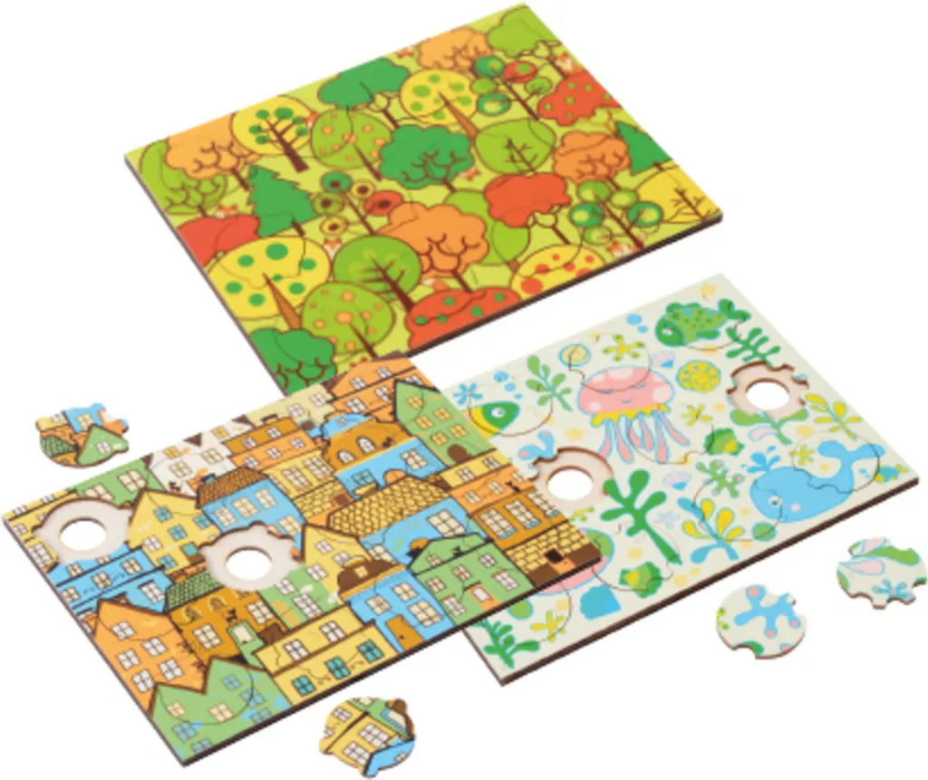 Activités Ludiques pour Écoles et Maison : Set de Puzzles Thématiques