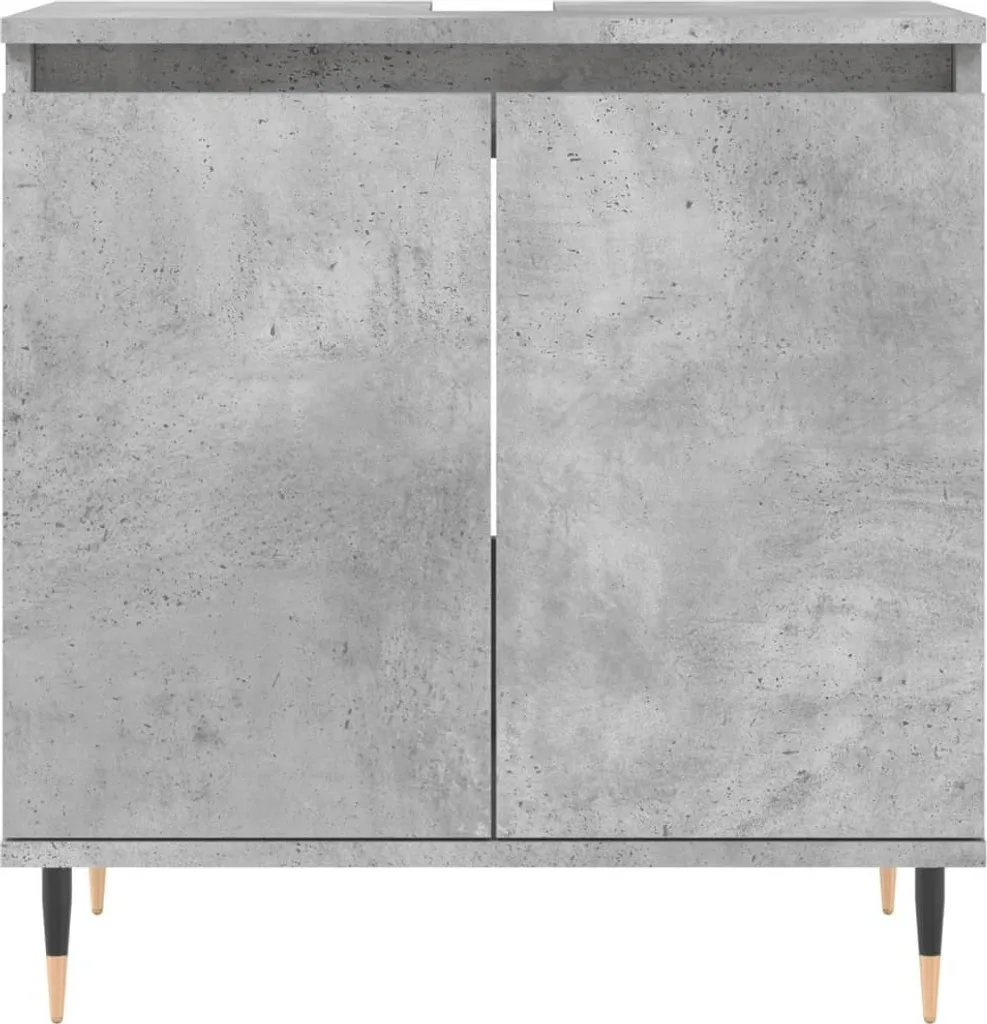 Mobiletto Bagno Maison Exclusive 58x33x60 cm | Arredo Grigio Cemento - 4
