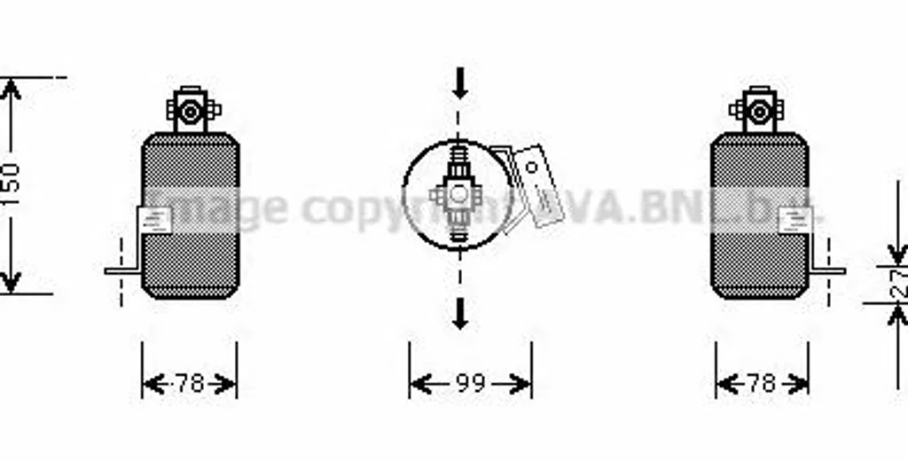Stop Humidité Clim : Sécheur AVA JED040 OE 4797002 pour Cherokee