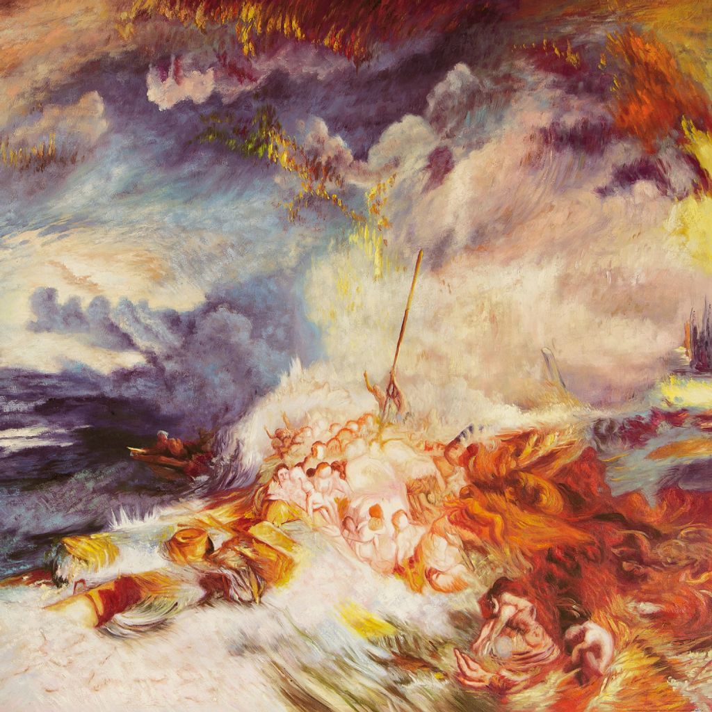 Joseph William Turner Kunstdruck Bild - Feuer Auf Dem Meer, 1834 (100 x 100 cm)