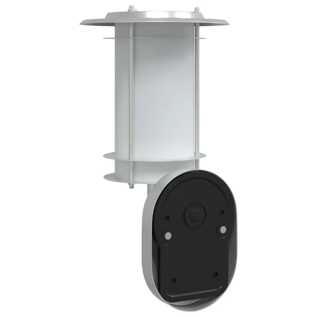 vidaXL 2 Applique Esterno Acciaio Inox con Sensore Movimento Argento - 6