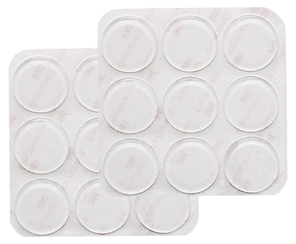 30 mm Glaspuffer, 18 Stück transparente, selbstklebende Silikon-Möbelpuffer/Gummipuffer für Glastische, Türen und Schränke