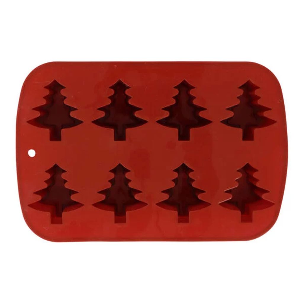 Silikonform zum Backen WEIHNACHTSBAUM, rot